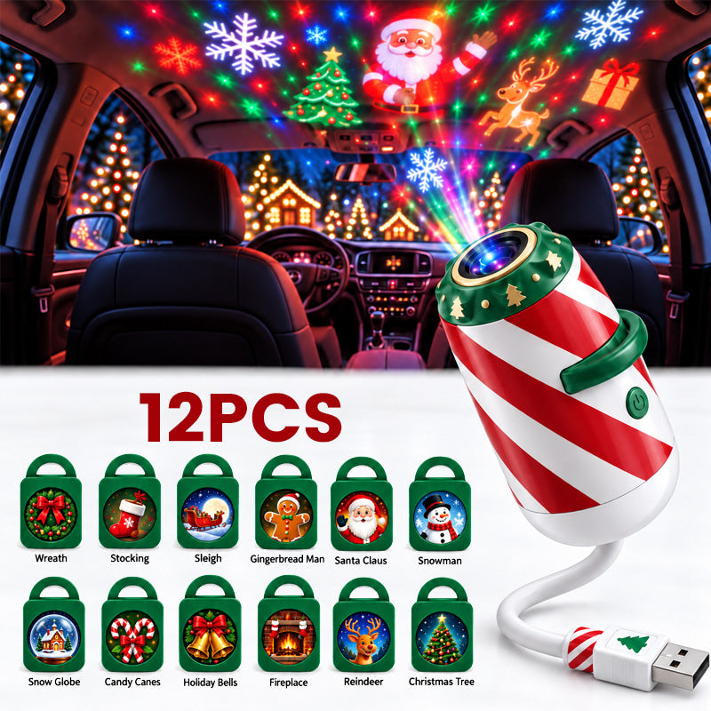 🎄✨ Proiettore natalizio per auto--trasforma ogni viaggio in un magico Natale