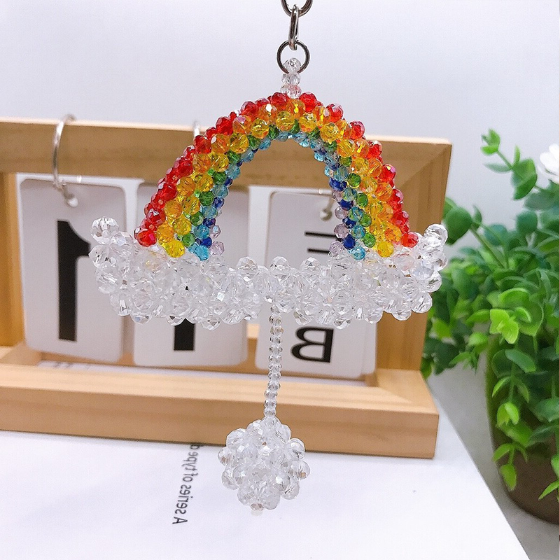 💖Buona fortuna per la tua auto | 🌈Ciondolo per auto con perline di cristallo 🪷