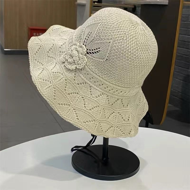 ✨Un connubio di stile e traspirabilità--🌸Cappello da pescatore traforato con motivi floreali