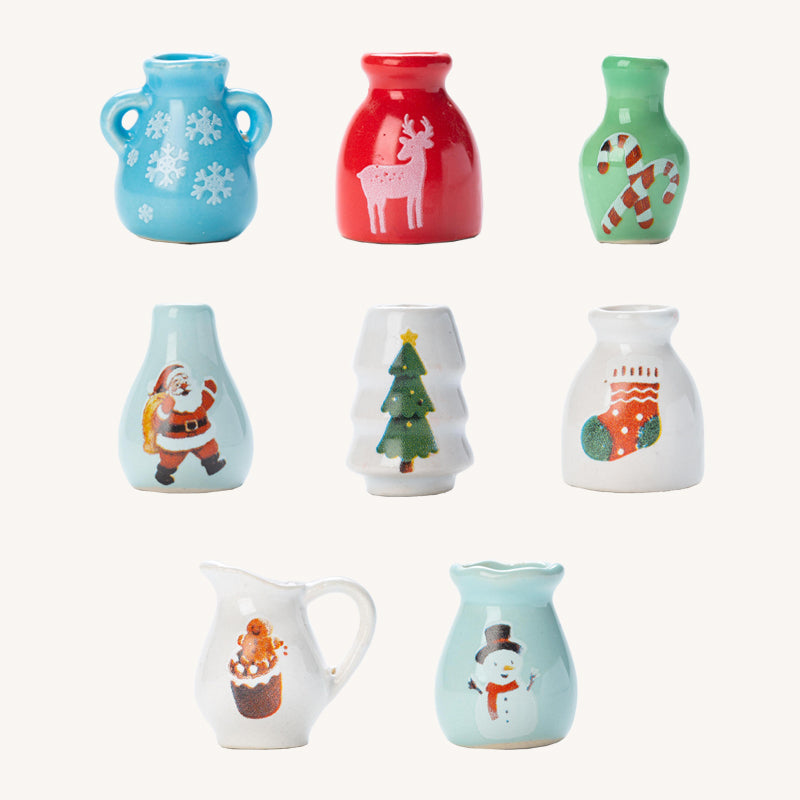 🎄🏺 Magnete da frigo natalizio a forma di mini vaso--un piccolo dettaglio tridimensionale per il frigo