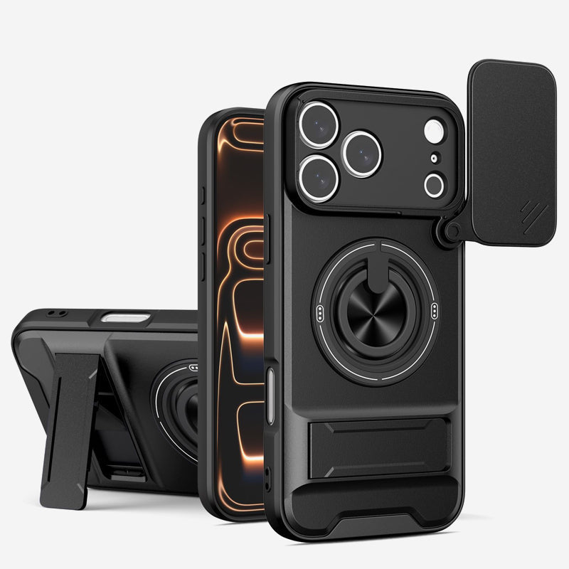 📱 Custodia 4in1 Smartphone--⚡Custodia antiuro con anello magnetico per iPhone 17 Pro Max, serie 16, 15, 14