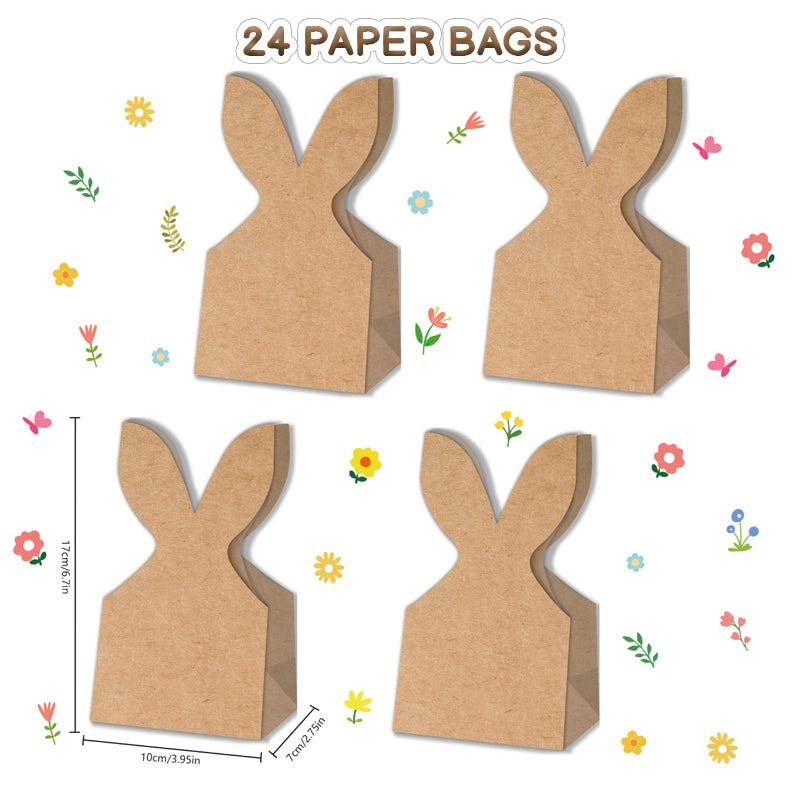 🐰 Decora la tua Pasqua: crea i tuoi sacchetti a forma di coniglietto pasquale con il nostro kit fai da te!🐰🌷