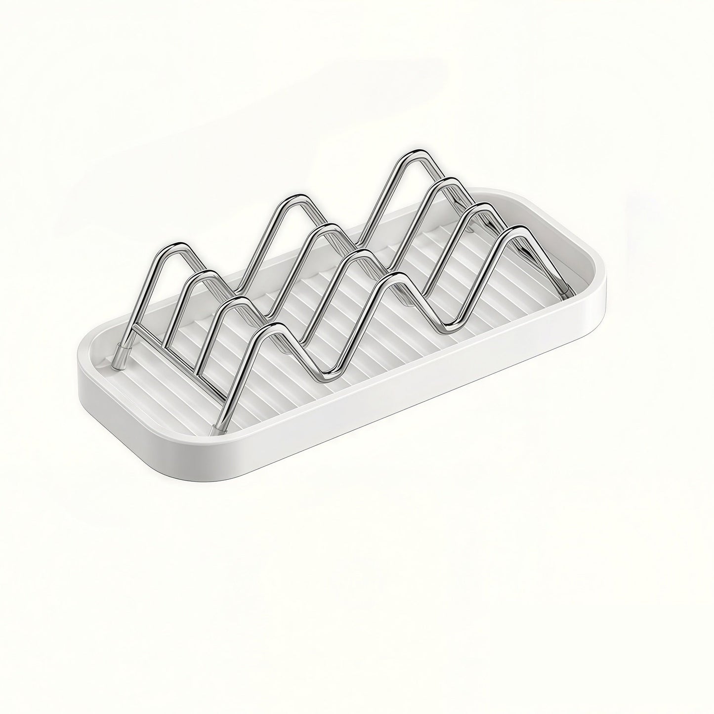 ✨Portasapone ondulato in acciaio inox, adatto a contenere sapone e spugne💧