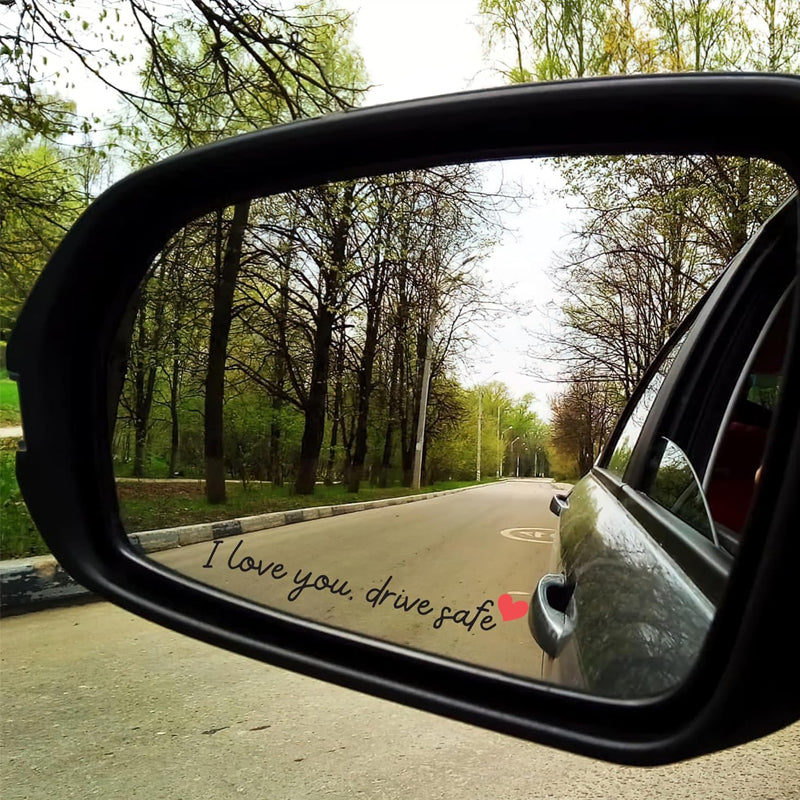 💖“I Love You Drive Safe“ adesivi a specchio