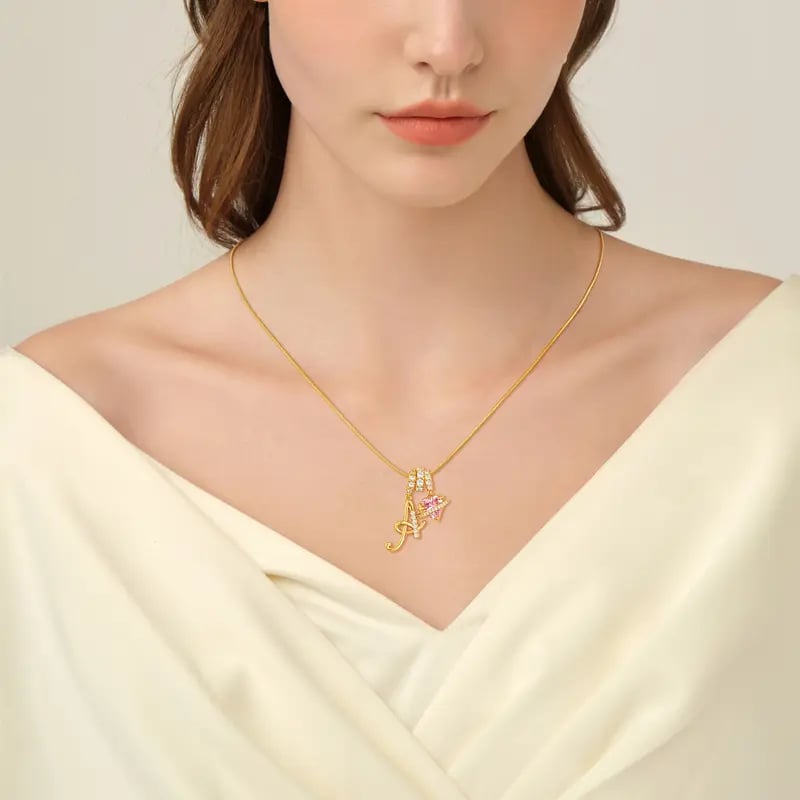 💖Sconto illimitato del 50%✨Collana con ciondolo a tre strati con lettere dalla A alla Z