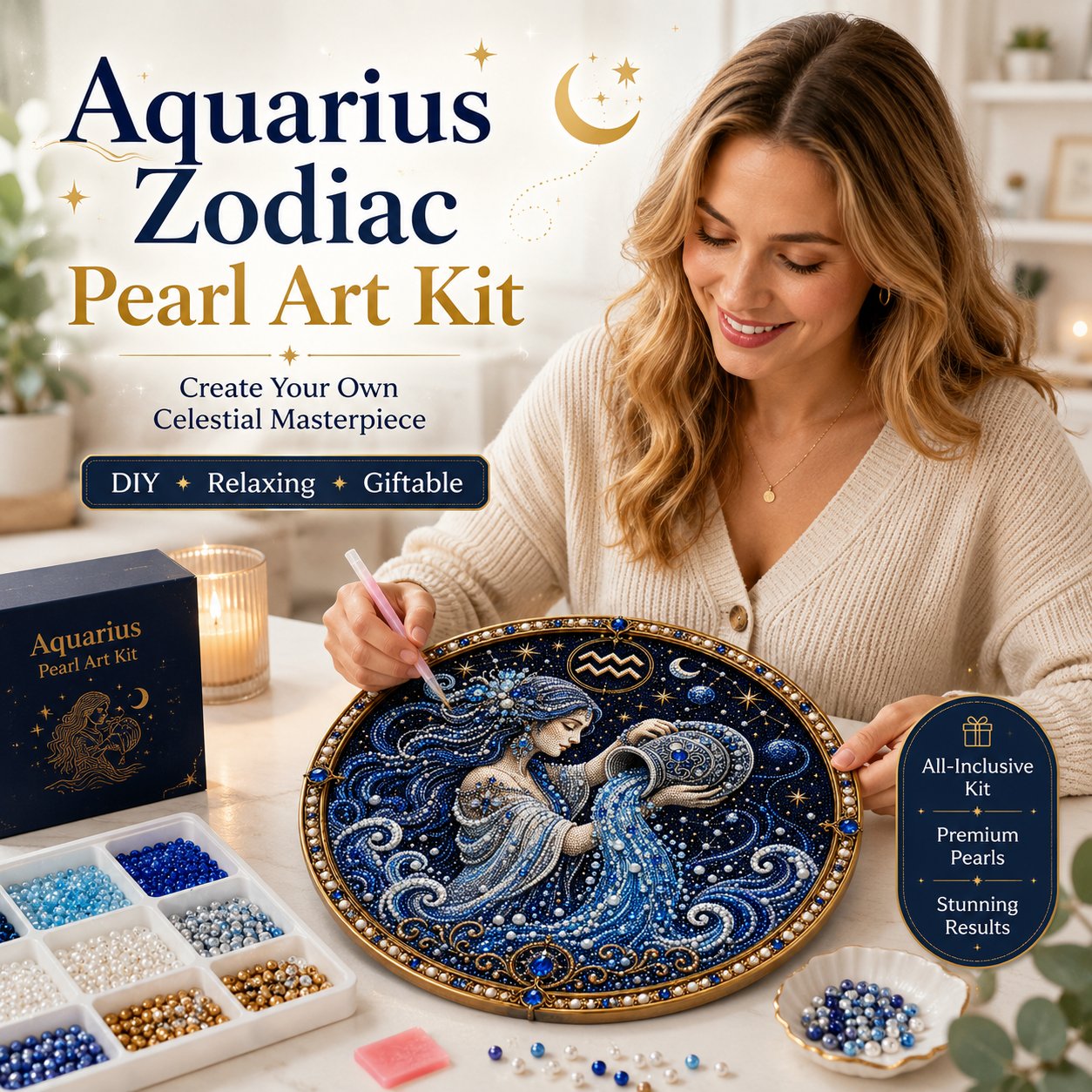 🔥 Kit per decorare con perle i 12 segni zodiacali ♈🌙