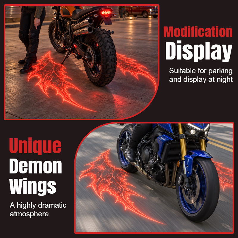 🏍️ Luci di proiezione ali del diavolo per moto