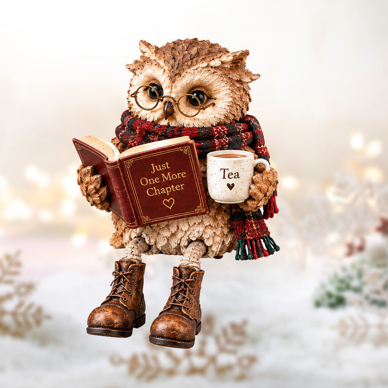 🦉💛 Gufo Lettore--Occhiali, Libro e un Cuore da Piccolo Topo di Biblioteca