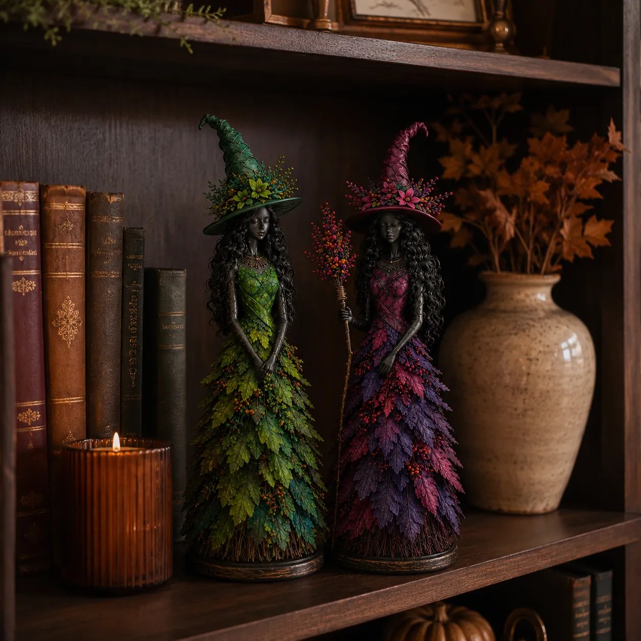 💥ULTIMO GIORNO SCONTO DEL 49% - 🧙 Statuetta Strega Autunno Incantato (📦Acquista 3, spedizione gratuita)