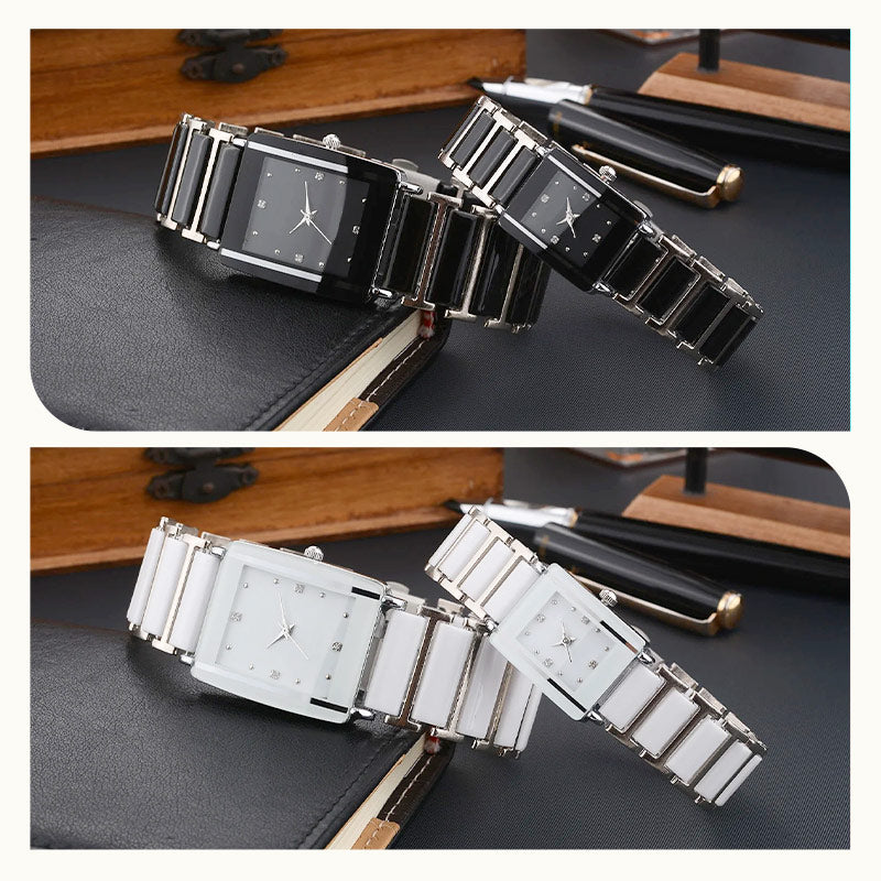 ⌚ Orologio da Polso in Ceramica Quadrato al Quarzo – Stile alla Moda