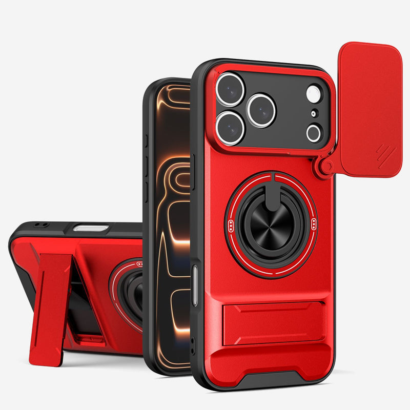 📱 Custodia 4in1 Smartphone--⚡Custodia antiuro con anello magnetico per iPhone 17 Pro Max, serie 16, 15, 14