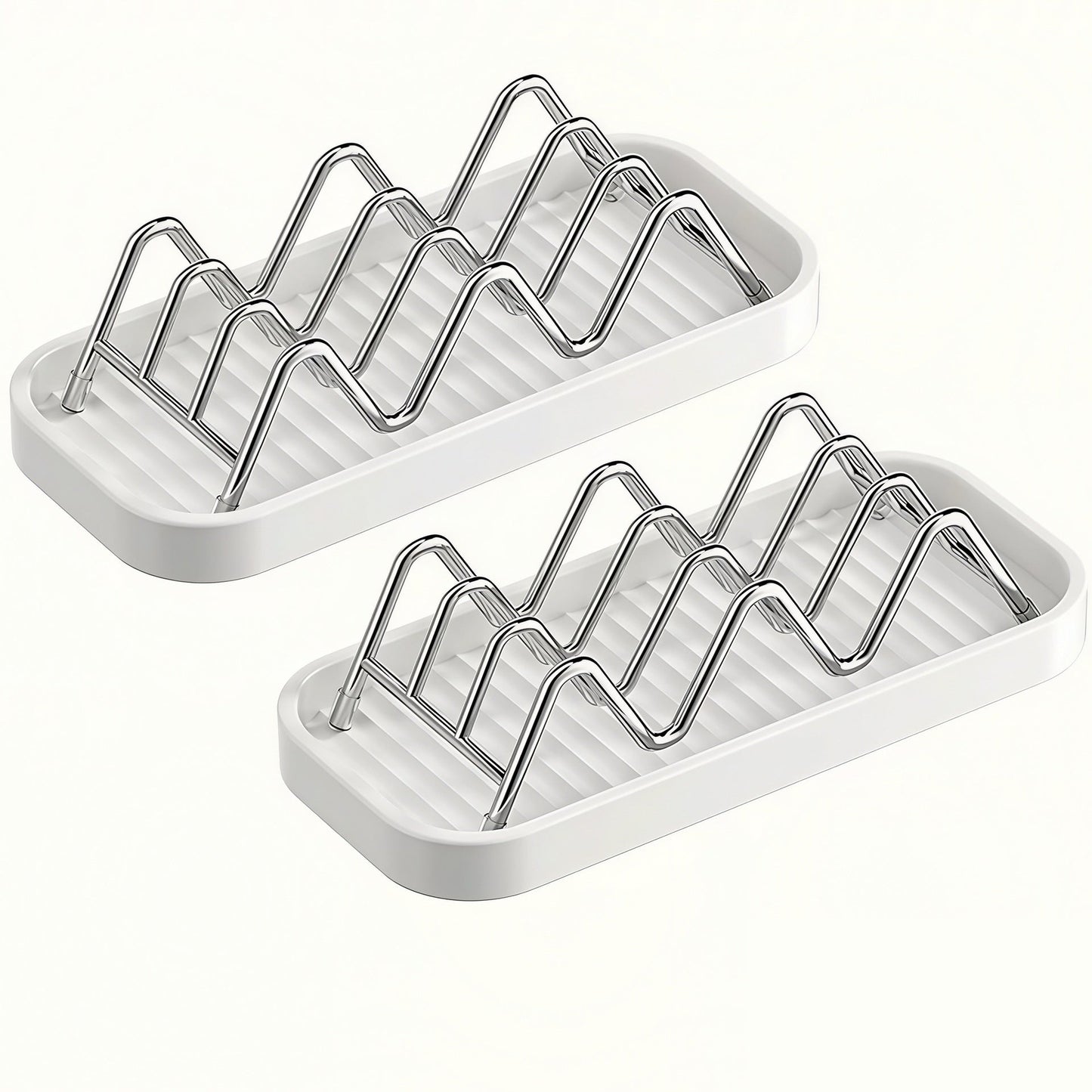 ✨Portasapone ondulato in acciaio inox, adatto a contenere sapone e spugne💧