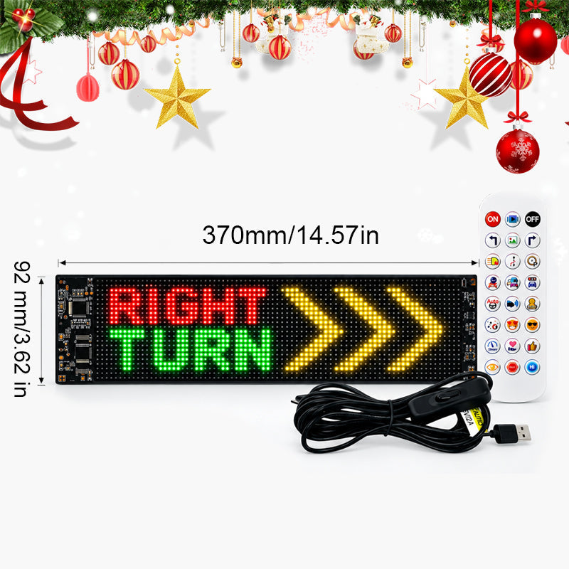 🎅 Display LED animato per auto – Porta lo spirito natalizio anche in viaggio