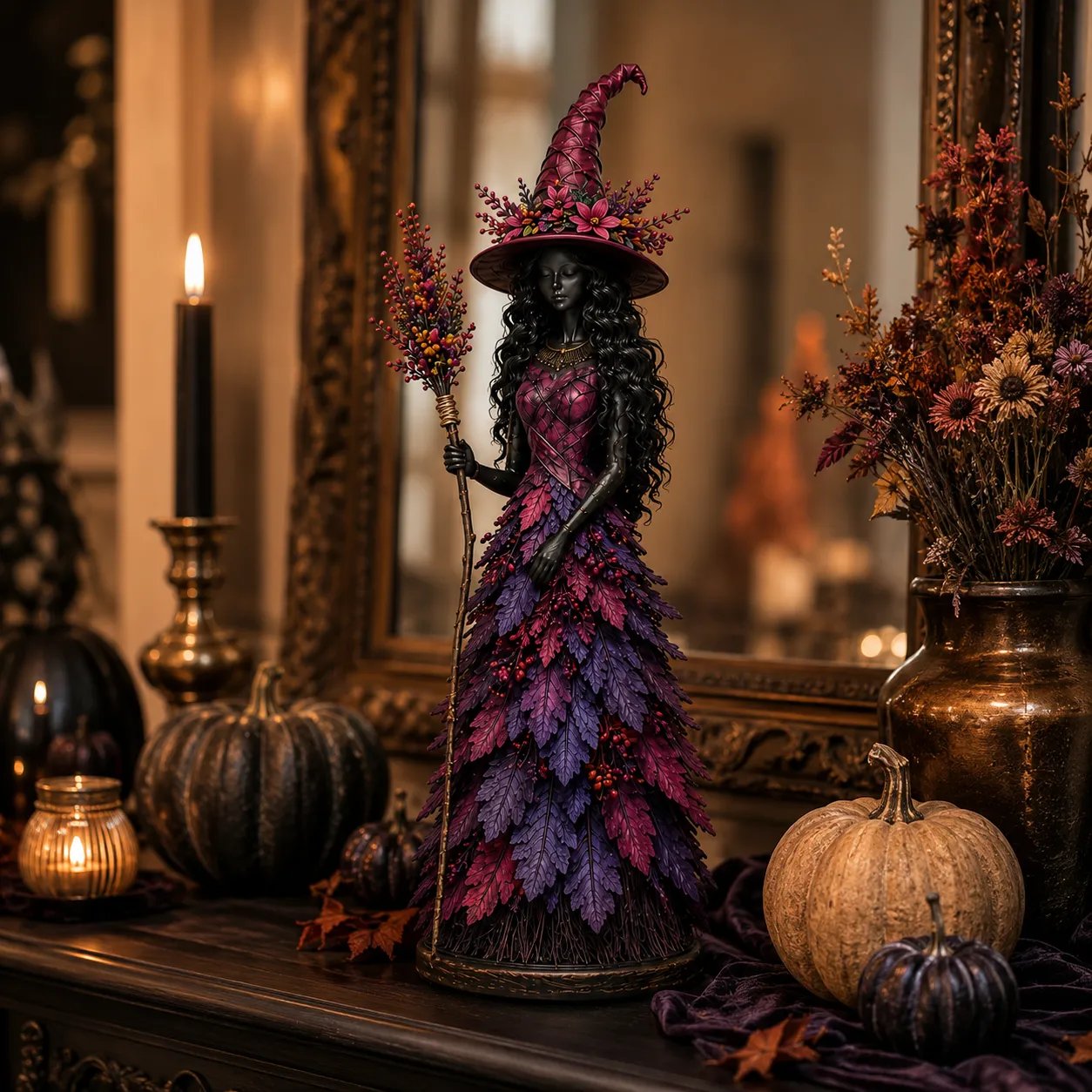 💥ULTIMO GIORNO SCONTO DEL 49% - 🧙 Statuetta Strega Autunno Incantato (📦Acquista 3, spedizione gratuita)