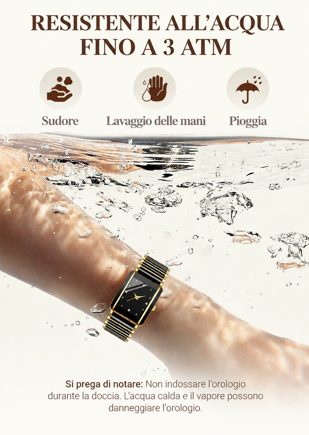 ⌚ Orologio da Polso in Ceramica Quadrato al Quarzo – Stile alla Moda