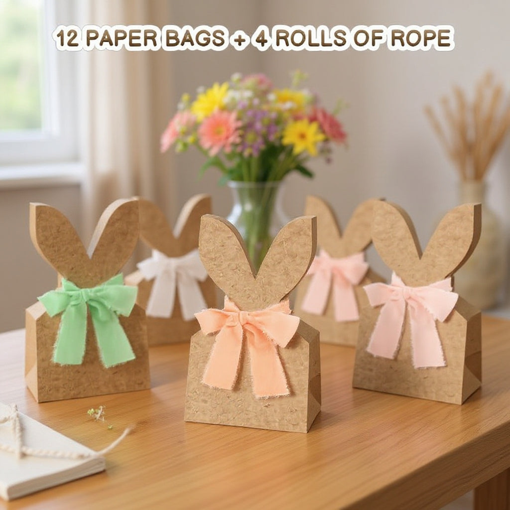 🐰 Decora la tua Pasqua: crea i tuoi sacchetti a forma di coniglietto pasquale con il nostro kit fai da te!🐰🌷