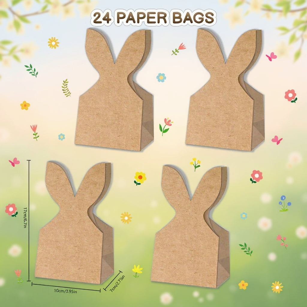🐰 Decora la tua Pasqua: crea i tuoi sacchetti a forma di coniglietto pasquale con il nostro kit fai da te!🐰🌷