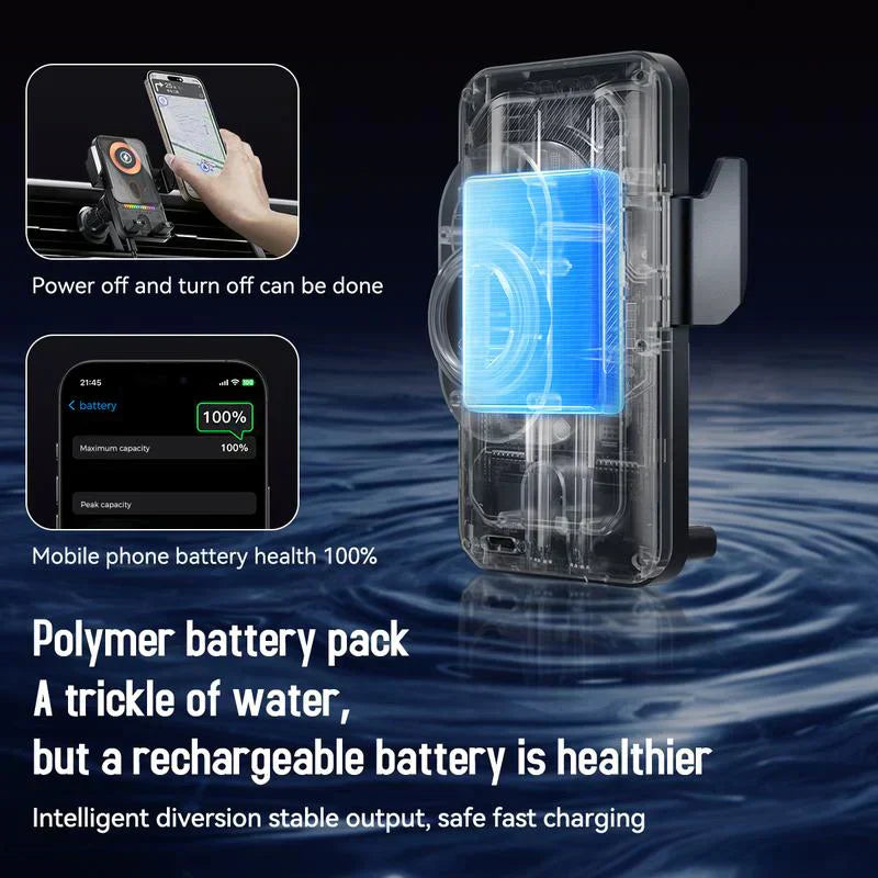 🔥OFFERTA SPECIALE 50% DI SCONTO🎁⚡Oltre 50.000 unità vendute! 📱Supporto girevole per auto 2 in 1 e caricabatterie wireless intelligente⚡