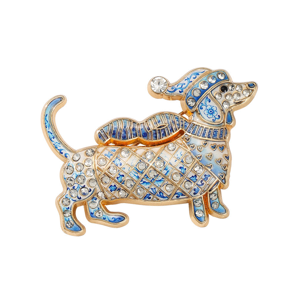 🐶 Spilla a forma di bassotto in edizione limitata | Simpatica spilla "cane salsiccia"