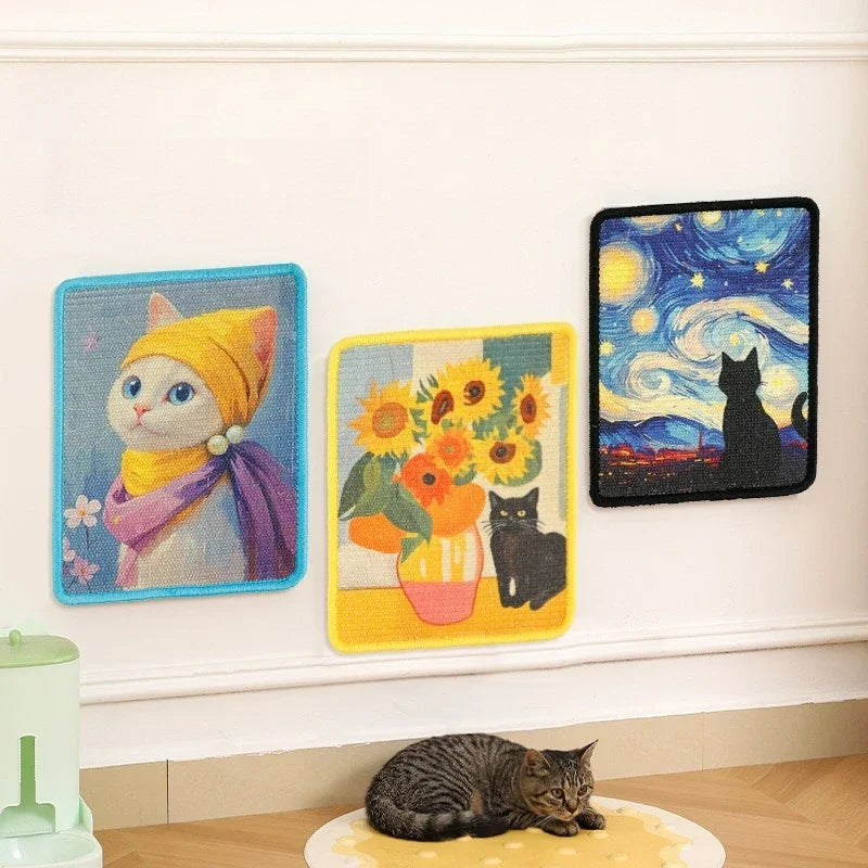 🐱 Tiragraffi da parete dal design artistico | Tappetino salvaspazio