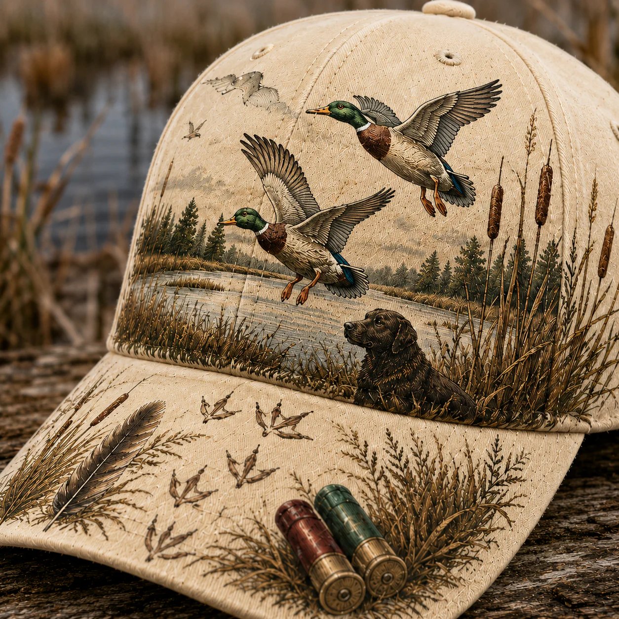 🌾🦆 Cappellino Wild & Ready: Più di un Cappellino, Un Tributo alla Passione per la Caccia all'Anatra!