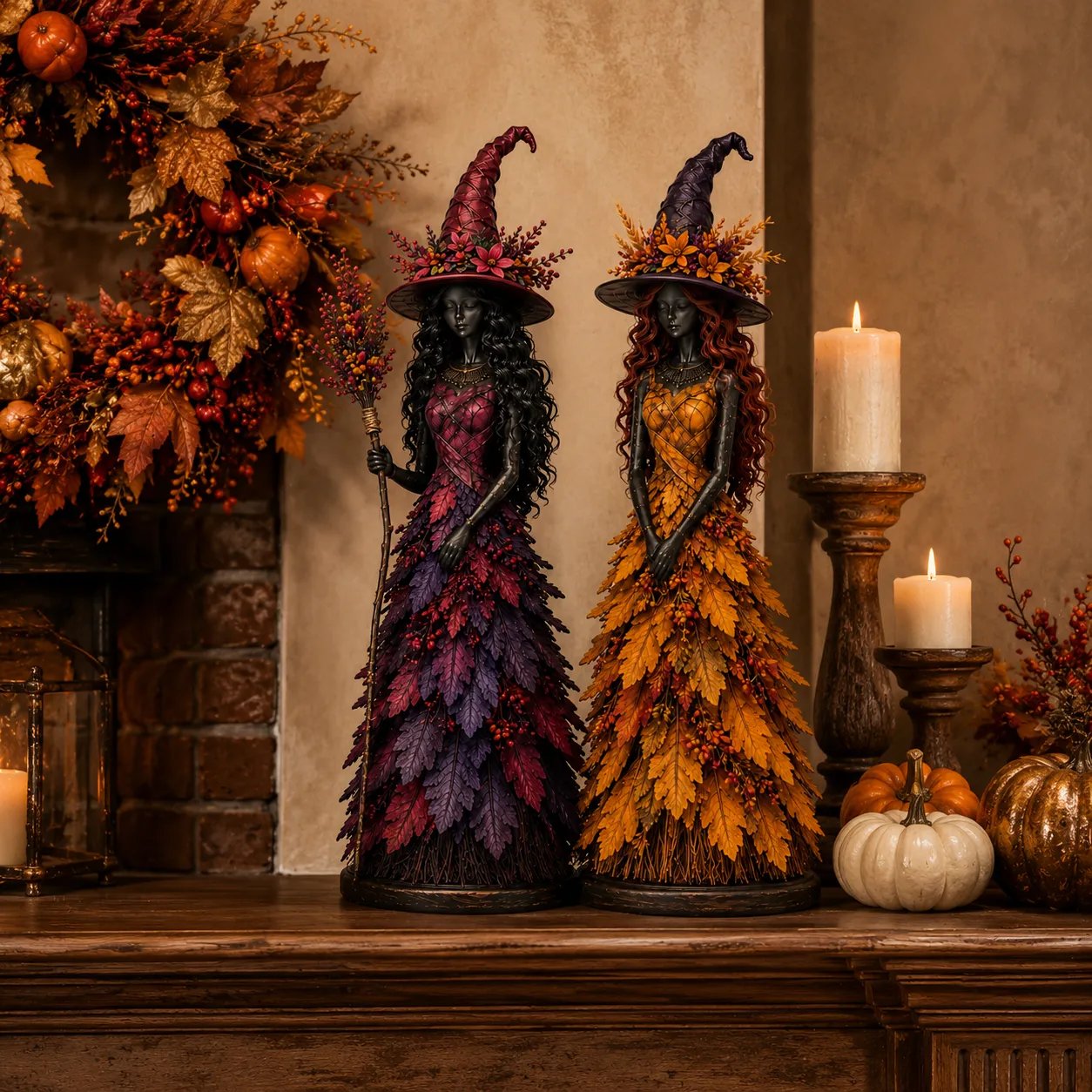 💥ULTIMO GIORNO SCONTO DEL 49% - 🧙 Statuetta Strega Autunno Incantato (📦Acquista 3, spedizione gratuita)
