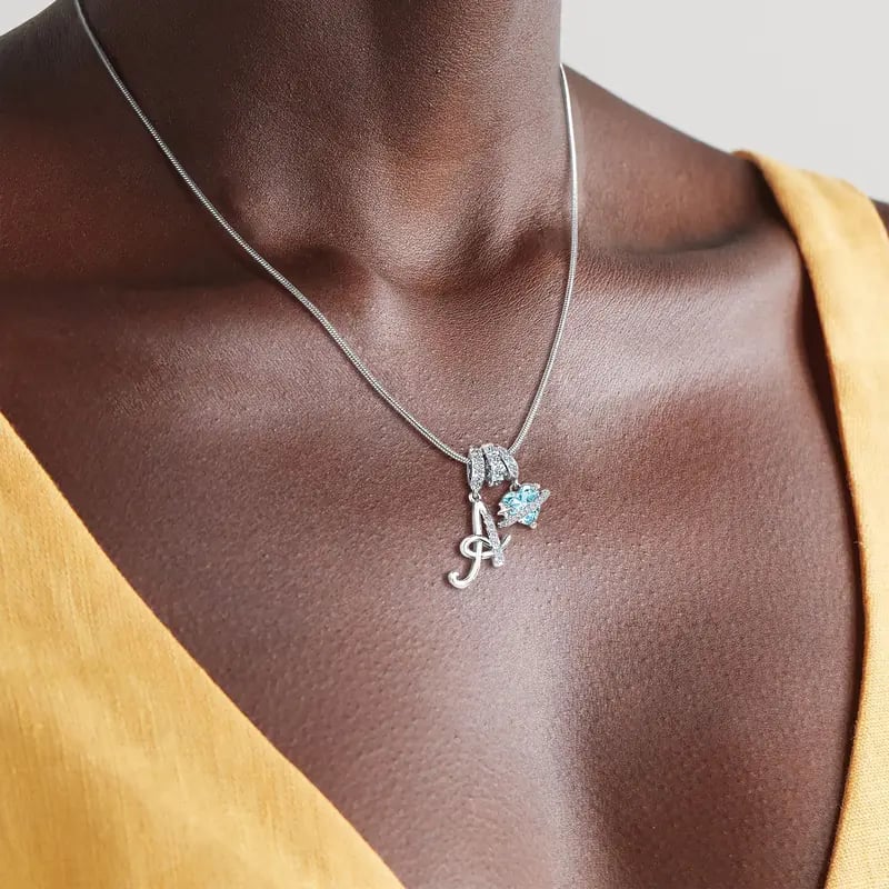 💖Sconto illimitato del 50%✨Collana con ciondolo a tre strati con lettere dalla A alla Z