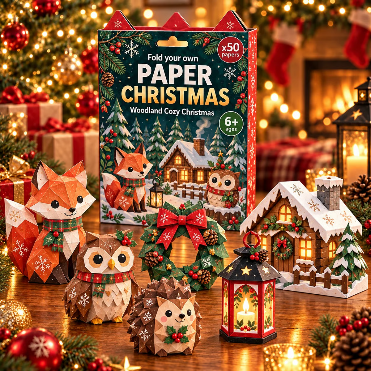 🎄Kit di lavoretti natalizi in carta – 250 fogli, 5 temi festosi per creare la magia di Natale in famiglia🌟