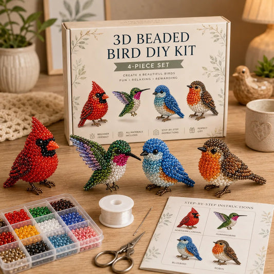 💸Riduzione di prezzo a tempo limitato🐦Il tuo nuovo hobby preferito è arrivato! -- Kit fai da te per creare piccoli animali 3D con perline