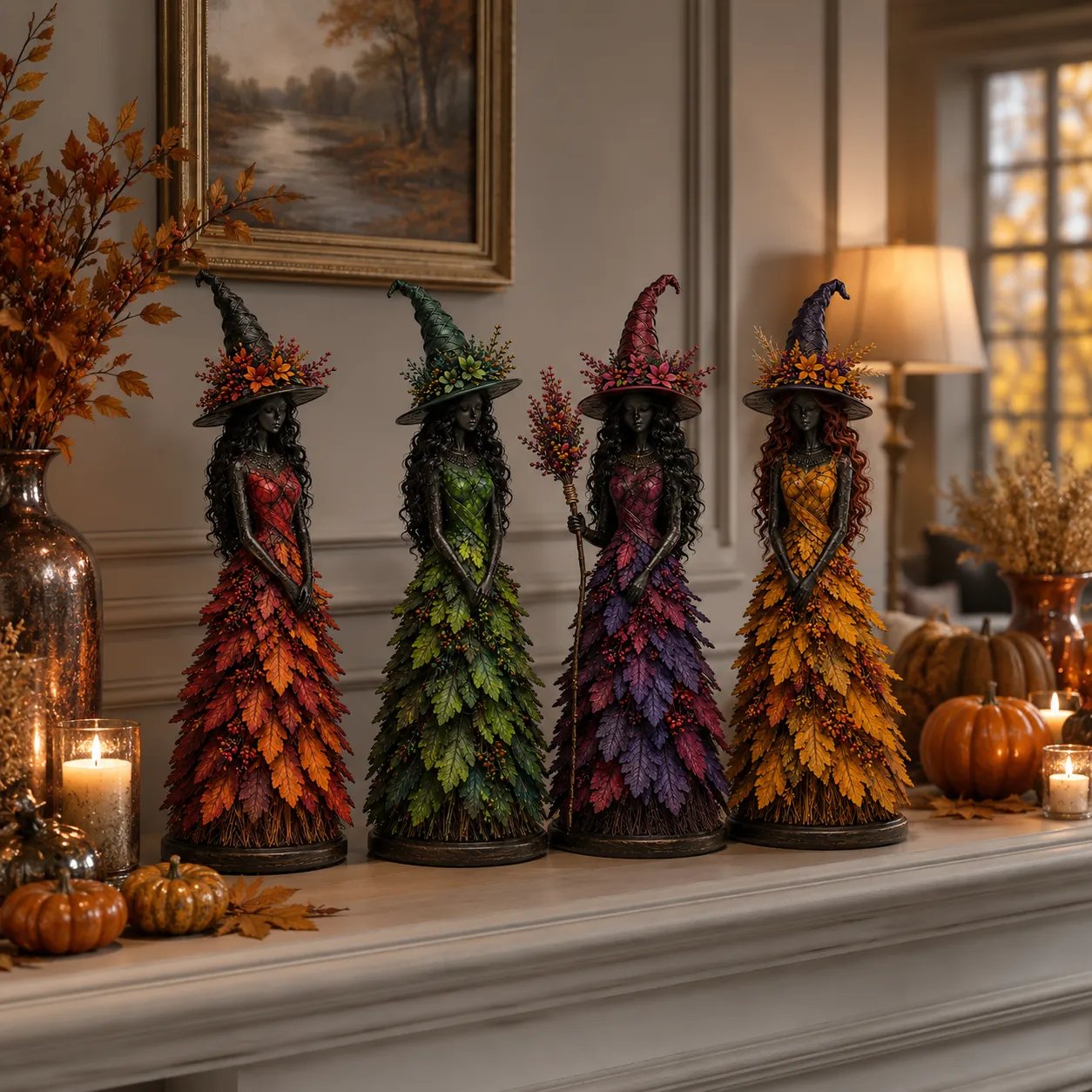 💥ULTIMO GIORNO SCONTO DEL 49% - 🧙 Statuetta Strega Autunno Incantato (📦Acquista 3, spedizione gratuita)