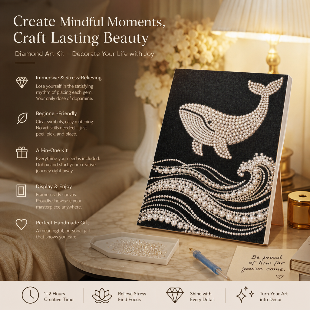 🎨 Spegni il rumore. Scatena la meraviglia ✨ Kit fai da te per decorazioni con perle