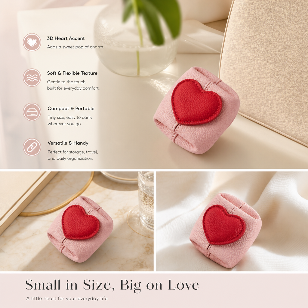 🥹💖Un piccolo regalo di lusso divino per gli appassionati di gioielli--Mini pochette in pelle Sweetheart✨