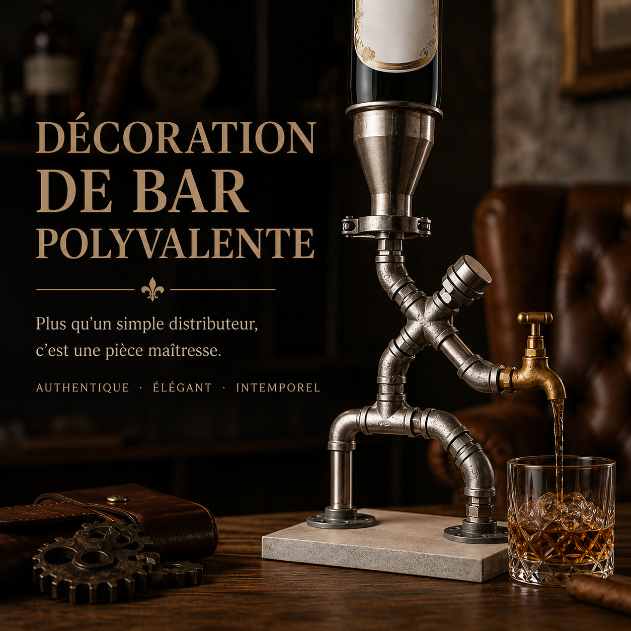 🍷 Distributore di bevande a gravità in stile industriale