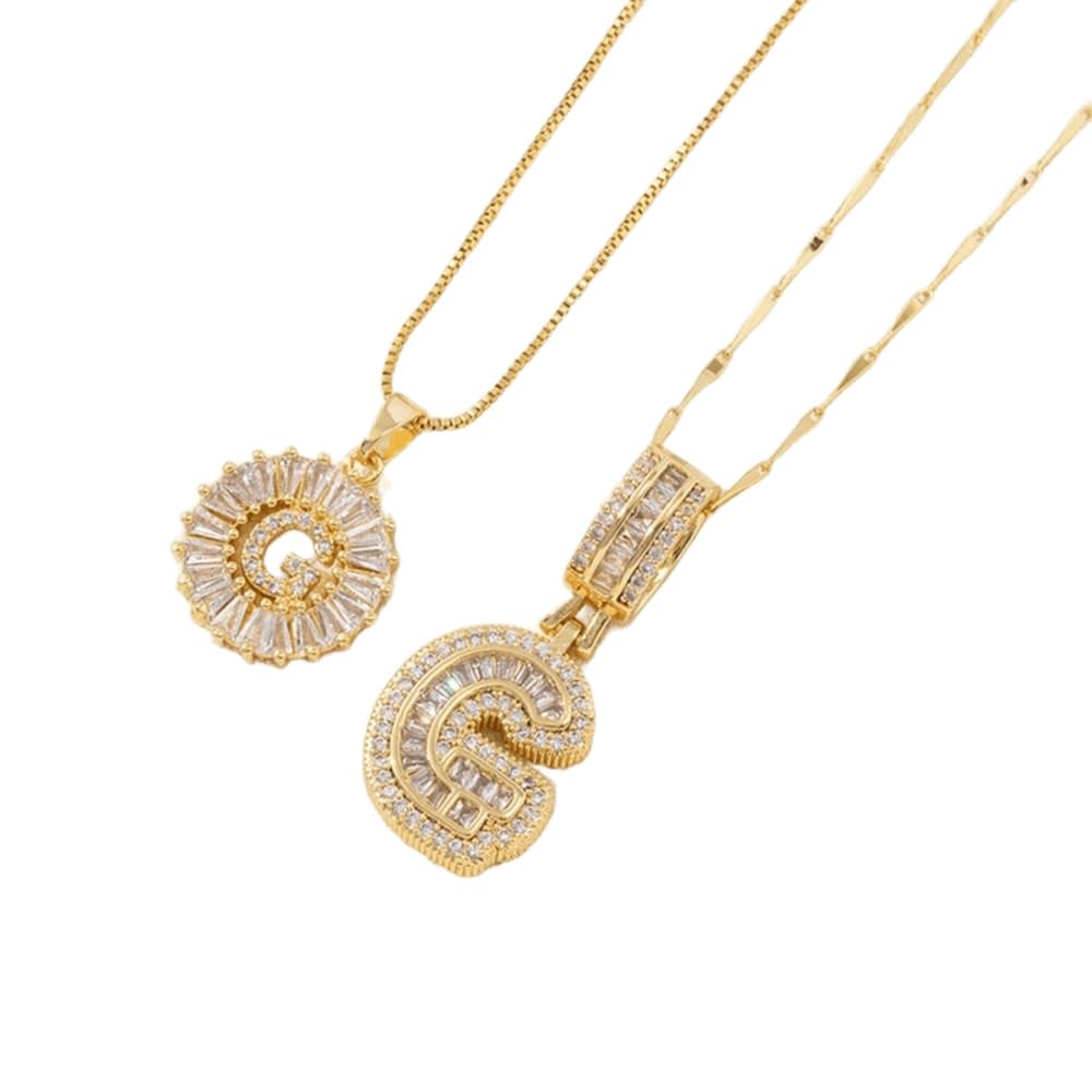 🎁Offerta di Capodanno, sconto del 50%💖 Set di 2 ciondoli con letter