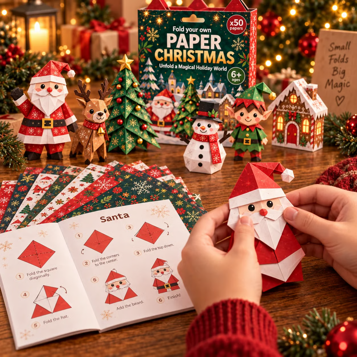 🎄Kit di lavoretti natalizi in carta – 250 fogli, 5 temi festosi per creare la magia di Natale in famiglia🌟