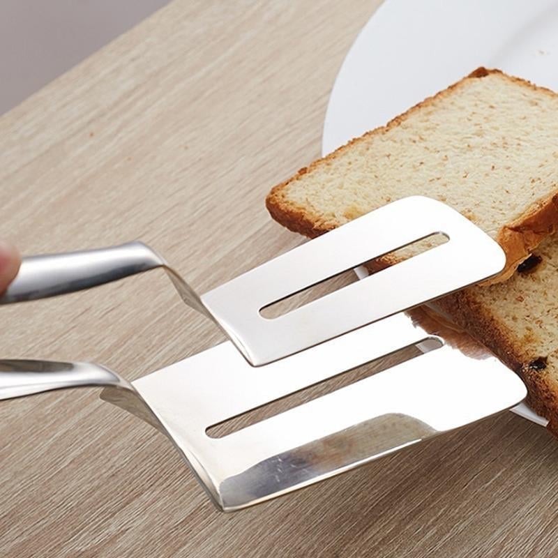🍳🥩 Pinza-Spatola 2-in-1 in Acciaio Inox: Rivoluziona il Tuo Modo di Cucinare!