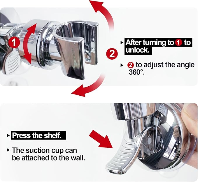 ✨Installa il soffione della doccia esattamente dove vuoi, senza bisogno di forare! 🚿