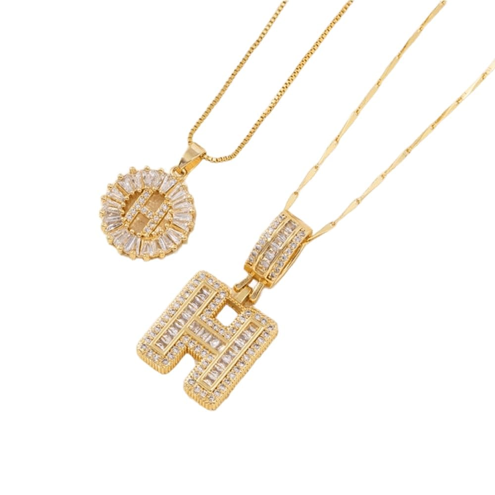 🎁Offerta di Capodanno, sconto del 50%💖 Set di 2 ciondoli con letter