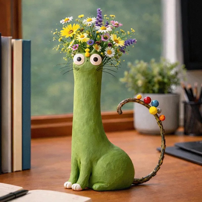 😻 Gatti che abbracciano i tuoi fiori-- regala alla tua casa un tocco di personalità! 🌼