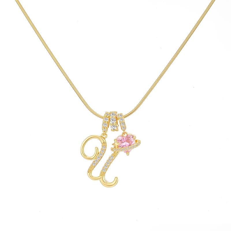 💖Sconto illimitato del 50%✨Collana con ciondolo a tre strati con lettere dalla A alla Z
