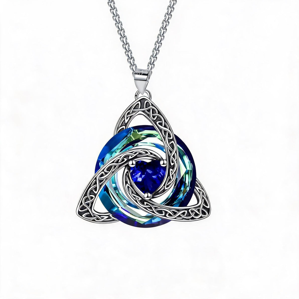 ✨🍀 Collana celtica Trinity Knot con pietra di nascita--un simbolo di fede, amore e unità da indossare ogni giorno