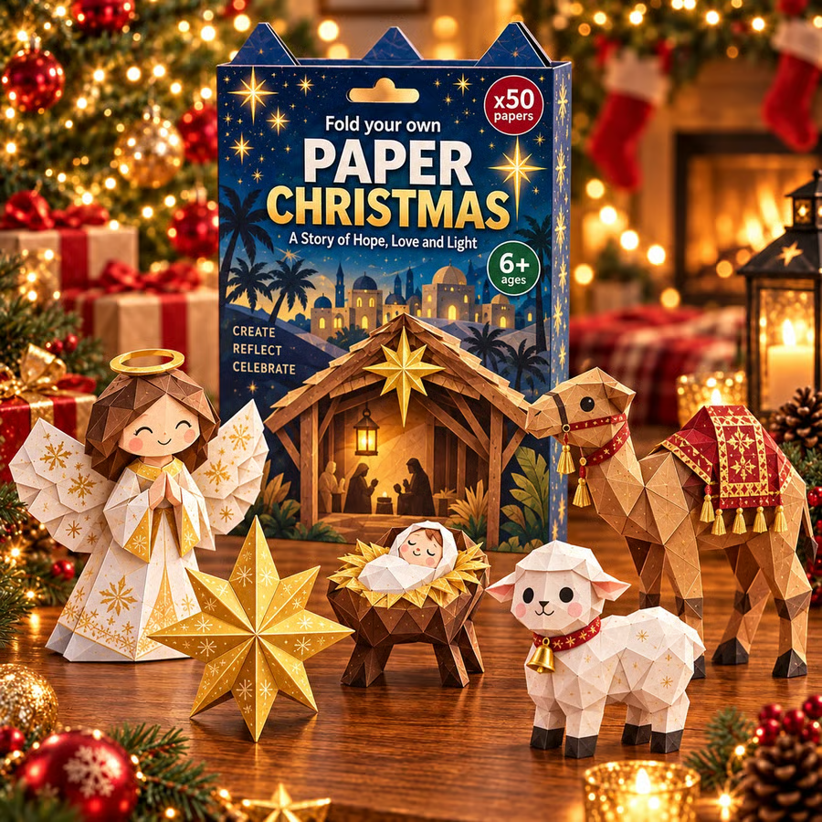 🎄Kit di lavoretti natalizi in carta – 250 fogli, 5 temi festosi per creare la magia di Natale in famiglia🌟