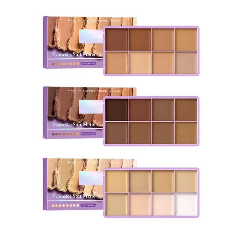 ✨💥🎨 Palette correttore opaco a 8 colori – Resistente all'acqua e a copertura totale, per correggere, contornare e coprire i tatuaggi ✨