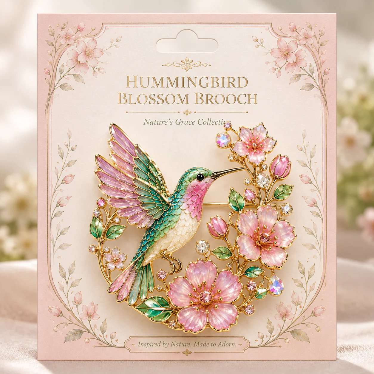 🌸Edizione limitata 2026 Spilla Colibrì Fiore – Elegante Spilla Floreale con Uccello, Gioiello Regalo per Donne