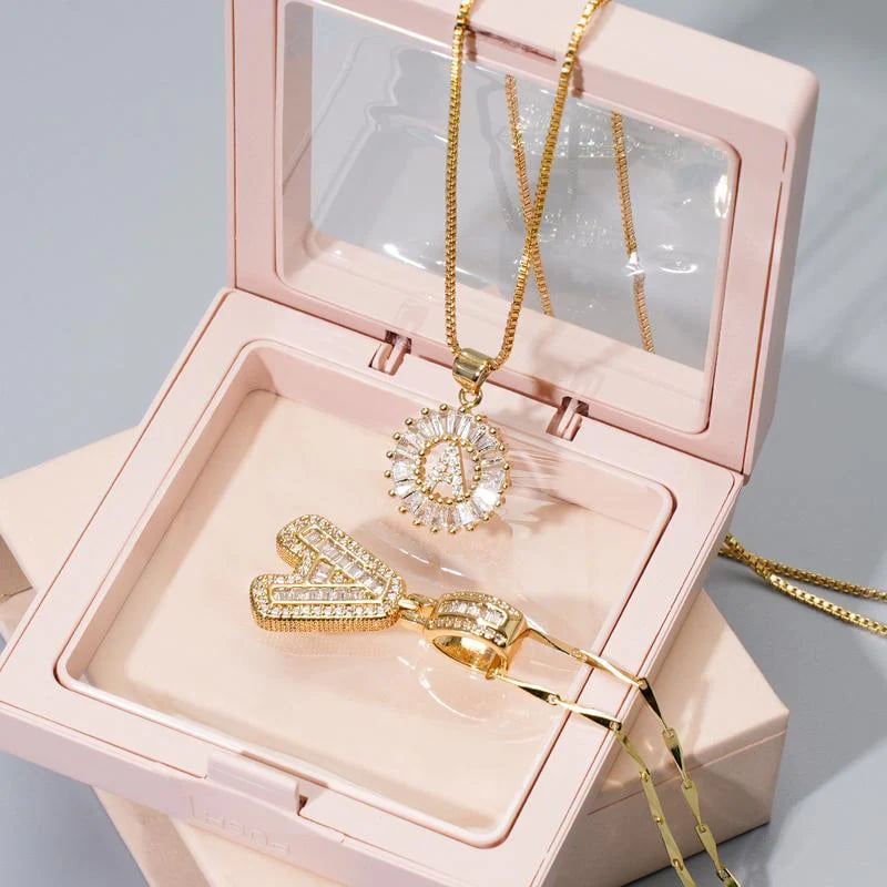 🎁Offerta di Capodanno, sconto del 50%💖 Set di 2 ciondoli con letter