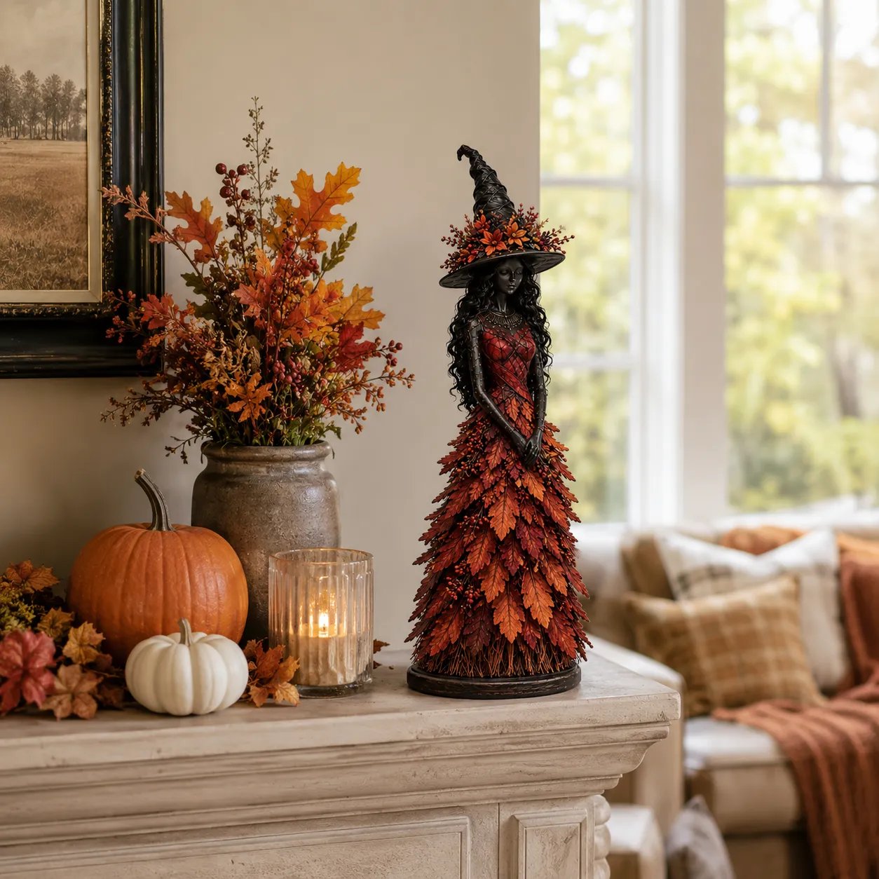 💥ULTIMO GIORNO SCONTO DEL 49% - 🧙 Statuetta Strega Autunno Incantato (📦Acquista 3, spedizione gratuita)