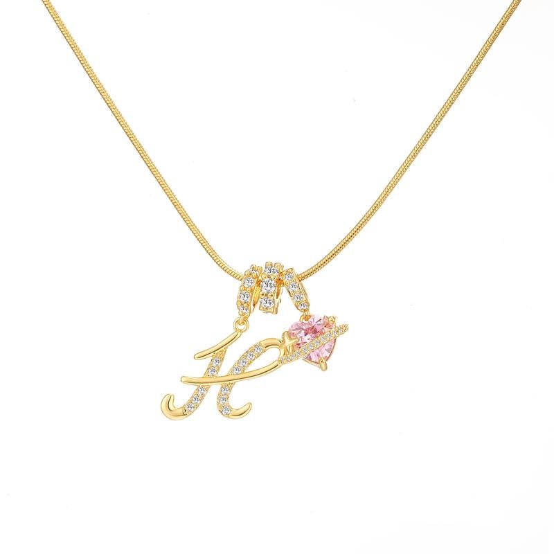 💖Sconto illimitato del 50%✨Collana con ciondolo a tre strati con lettere dalla A alla Z