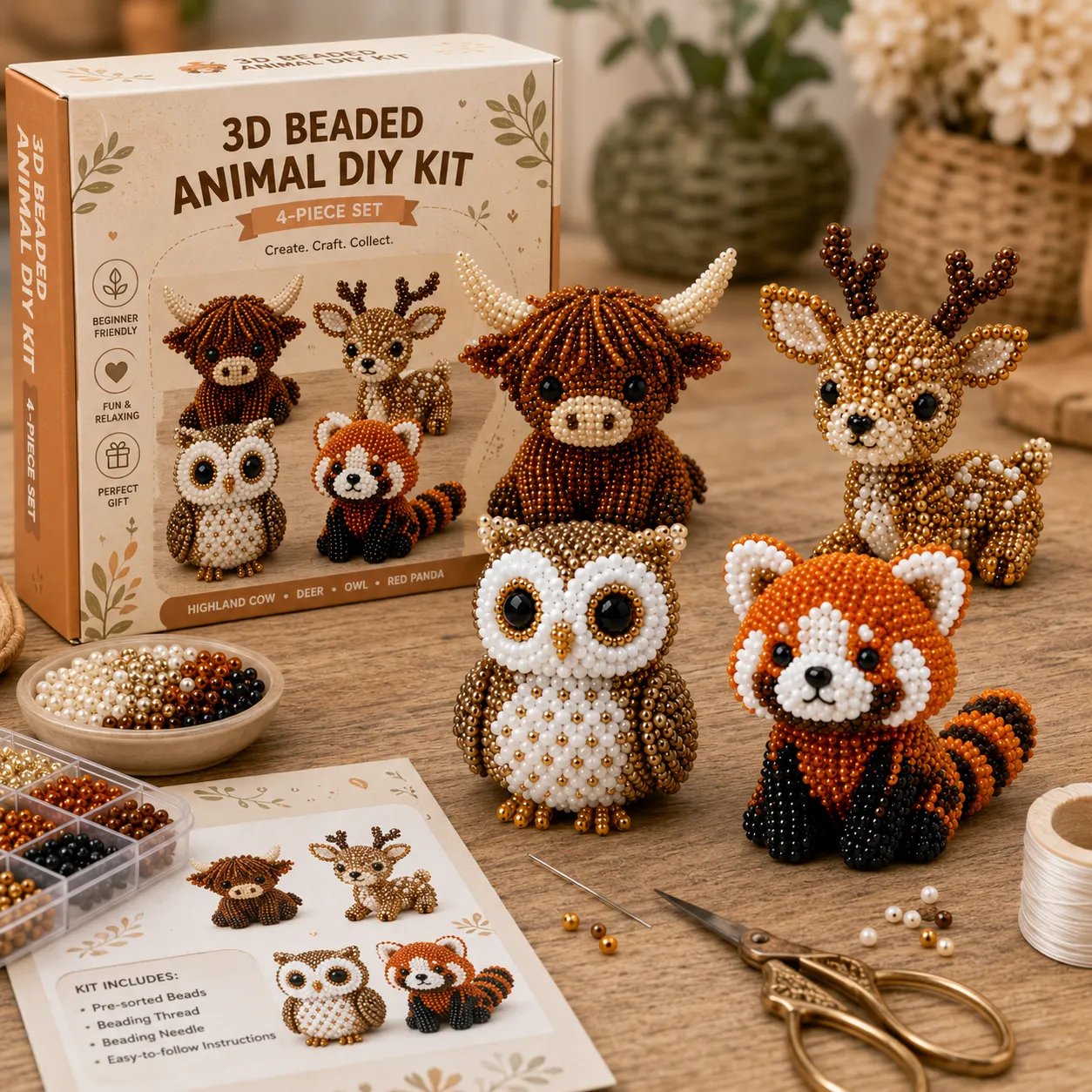 💸Riduzione di prezzo a tempo limitato🐦Il tuo nuovo hobby preferito è arrivato! -- Kit fai da te per creare piccoli animali 3D con perline