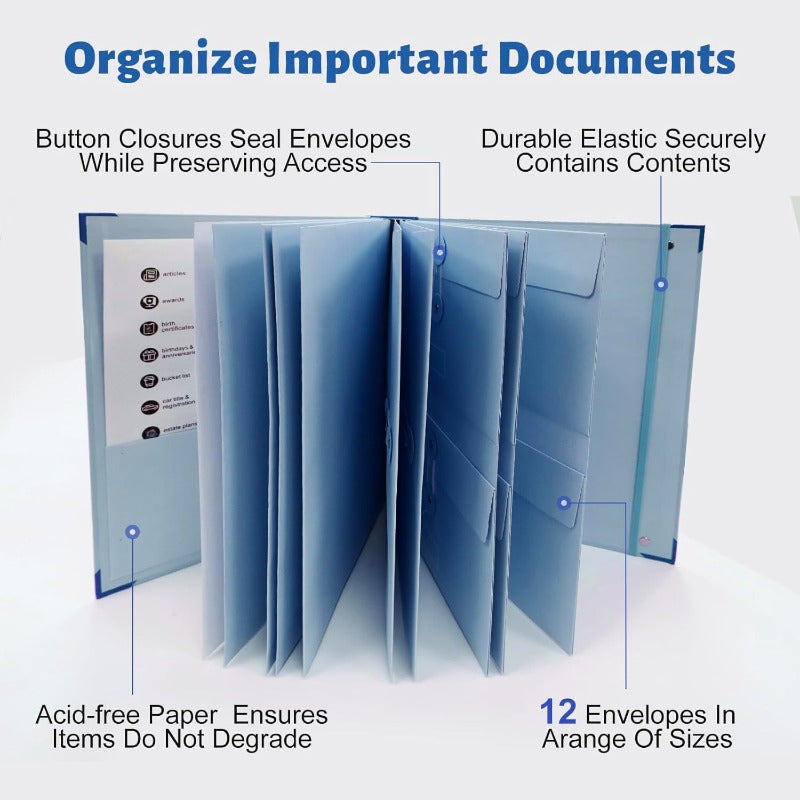 📚Organizzatore di documenti a fisarmonica per documenti importanti