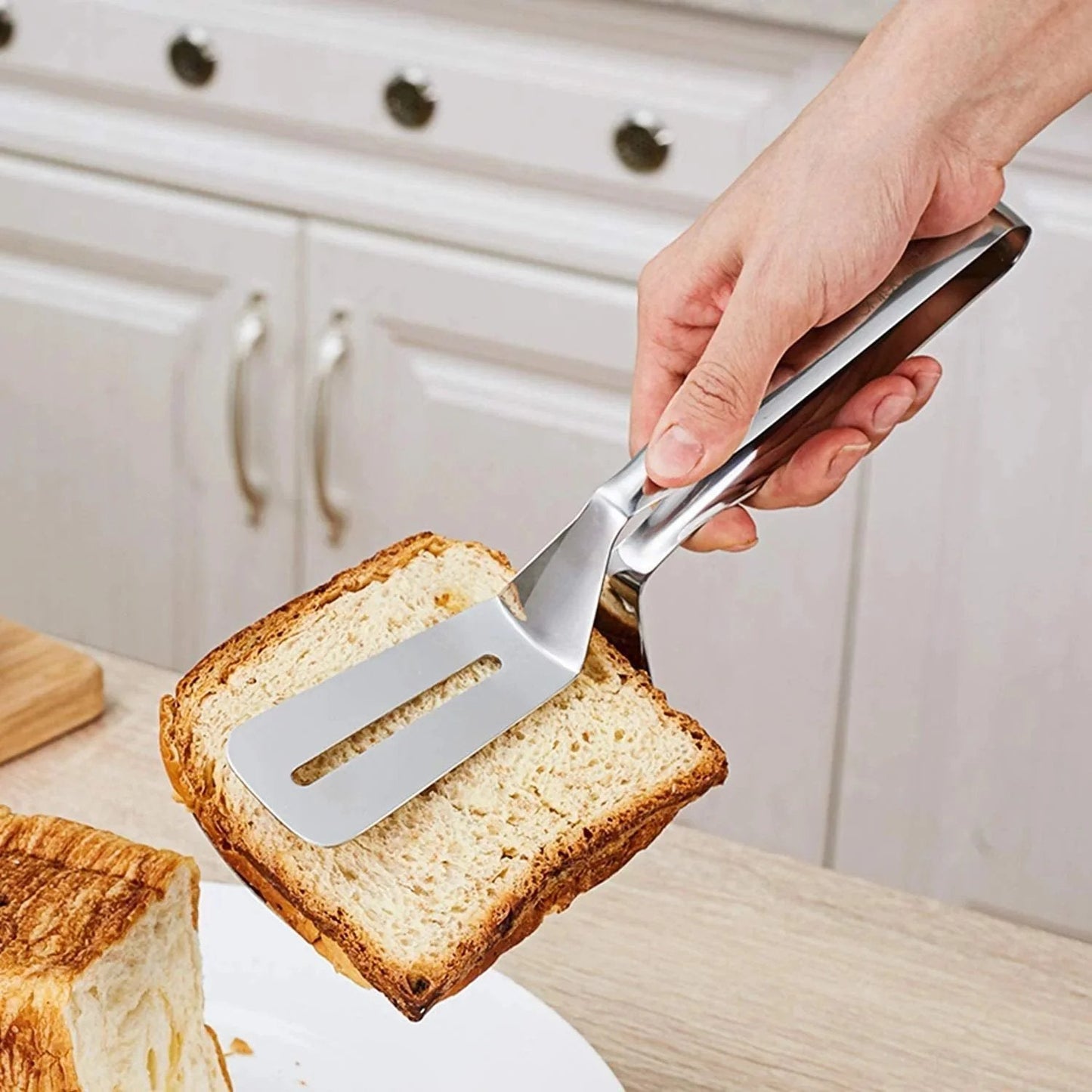 🍳🥩 Pinza-Spatola 2-in-1 in Acciaio Inox: Rivoluziona il Tuo Modo di Cucinare!